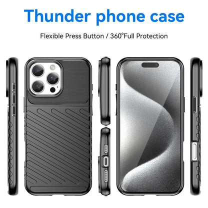 For iPhone 16 Pro Max Case Twill Texture Thickened TPU Phone Cover