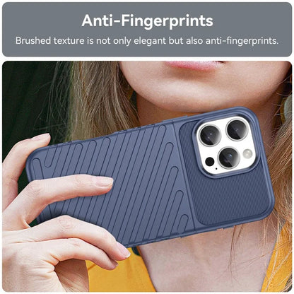 For iPhone 16 Pro Max Case Twill Texture Thickened TPU Phone Cover
