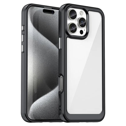 For iPhone 16 Pro Max Case TPU +Acrylic Shockproof Protective Clear Phone Cover