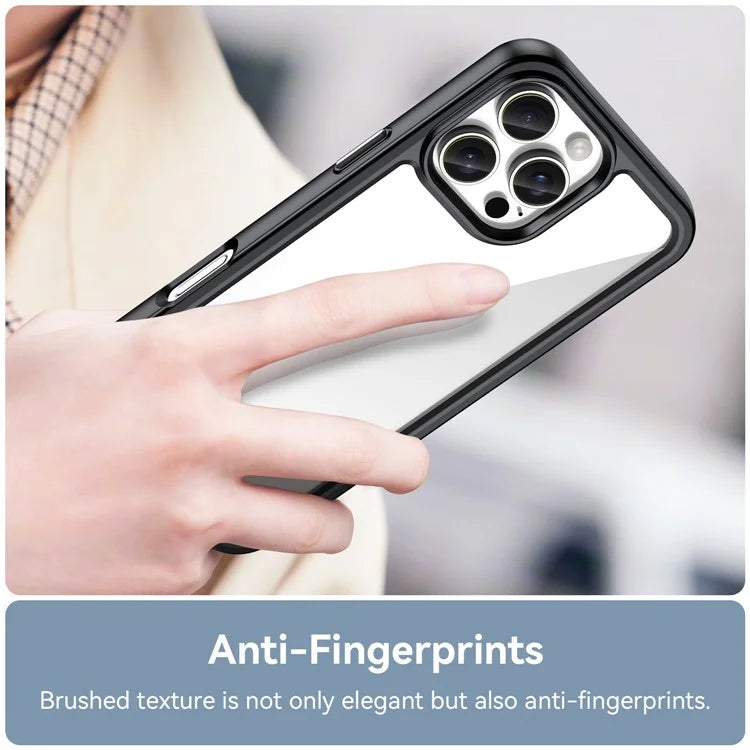 For iPhone 16 Pro Max Case TPU +Acrylic Shockproof Protective Clear Phone Cover
