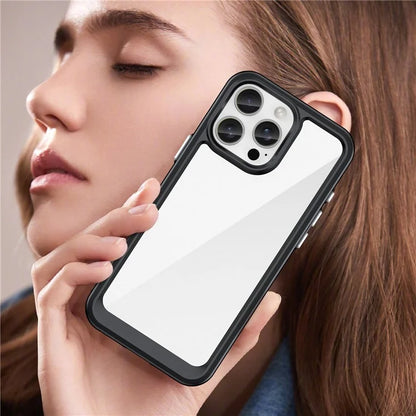 For iPhone 16 Pro Max Case TPU +Acrylic Shockproof Protective Clear Phone Cover