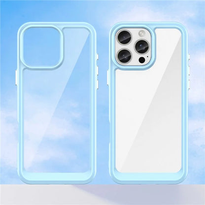 For iPhone 16 Pro Max Case TPU +Acrylic Shockproof Protective Clear Phone Cover