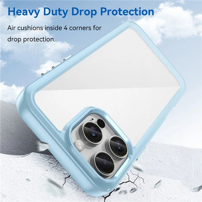 For iPhone 16 Pro Max Case TPU +Acrylic Shockproof Protective Clear Phone Cover