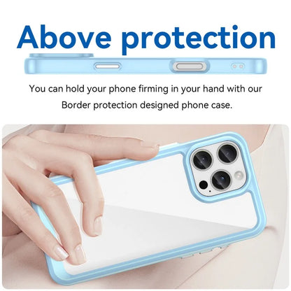 For iPhone 16 Pro Max Case TPU +Acrylic Shockproof Protective Clear Phone Cover