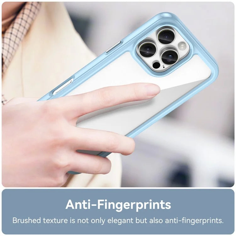 For iPhone 16 Pro Max Case TPU +Acrylic Shockproof Protective Clear Phone Cover