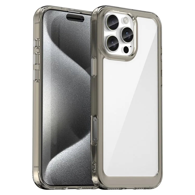 For iPhone 16 Pro Max Case TPU +Acrylic Shockproof Protective Clear Phone Cover