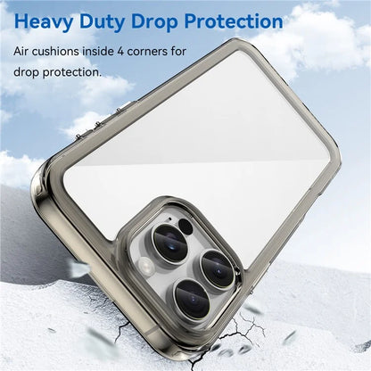 For iPhone 16 Pro Max Case TPU +Acrylic Shockproof Protective Clear Phone Cover