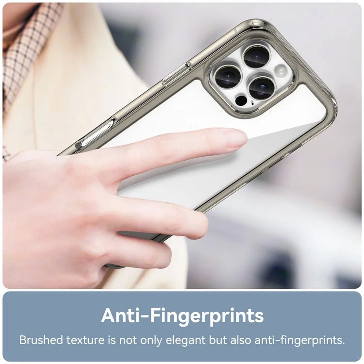 For iPhone 16 Pro Max Case TPU +Acrylic Shockproof Protective Clear Phone Cover