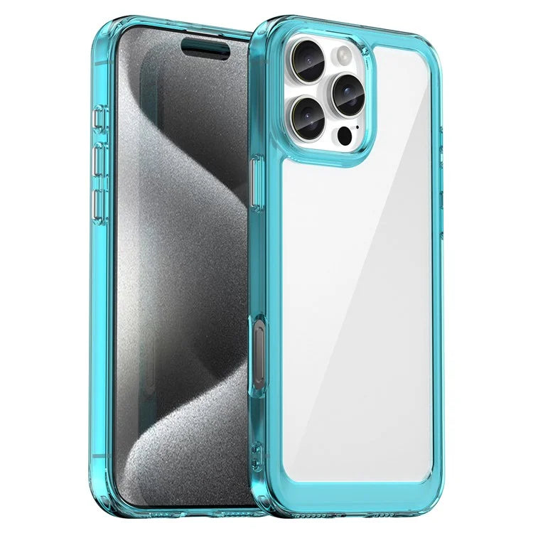For iPhone 16 Pro Max Case TPU +Acrylic Shockproof Protective Clear Phone Cover