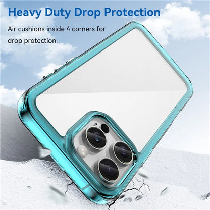 For iPhone 16 Pro Max Case TPU +Acrylic Shockproof Protective Clear Phone Cover