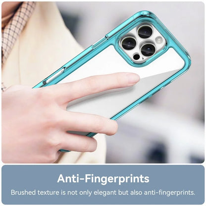 For iPhone 16 Pro Max Case TPU +Acrylic Shockproof Protective Clear Phone Cover