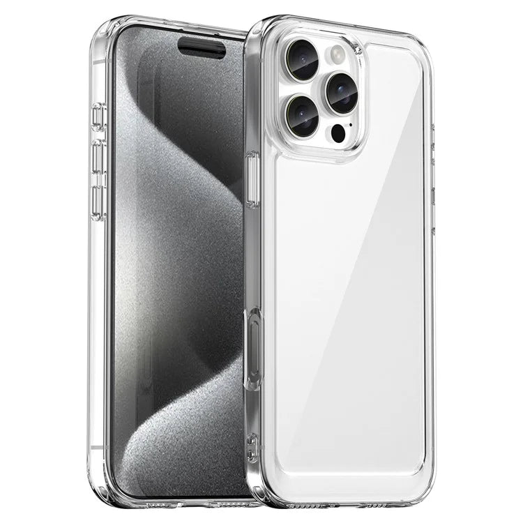 For iPhone 16 Pro Max Case TPU +Acrylic Shockproof Protective Clear Phone Cover