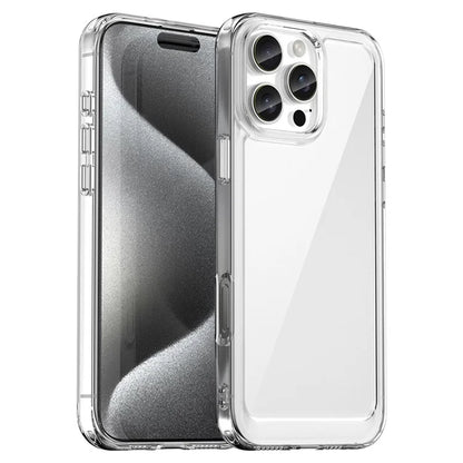 For iPhone 16 Pro Max Case TPU +Acrylic Shockproof Protective Clear Phone Cover