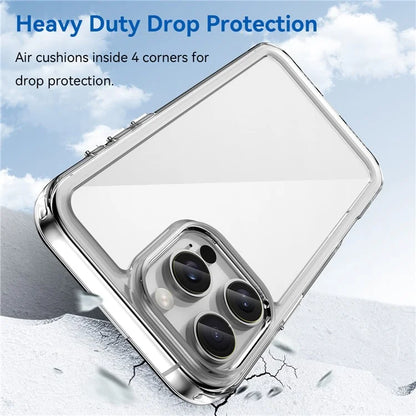 For iPhone 16 Pro Max Case TPU +Acrylic Shockproof Protective Clear Phone Cover