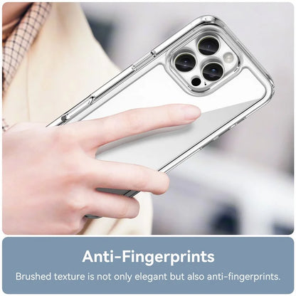 For iPhone 16 Pro Max Case TPU +Acrylic Shockproof Protective Clear Phone Cover