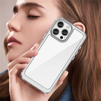 For iPhone 16 Pro Max Case TPU +Acrylic Shockproof Protective Clear Phone Cover