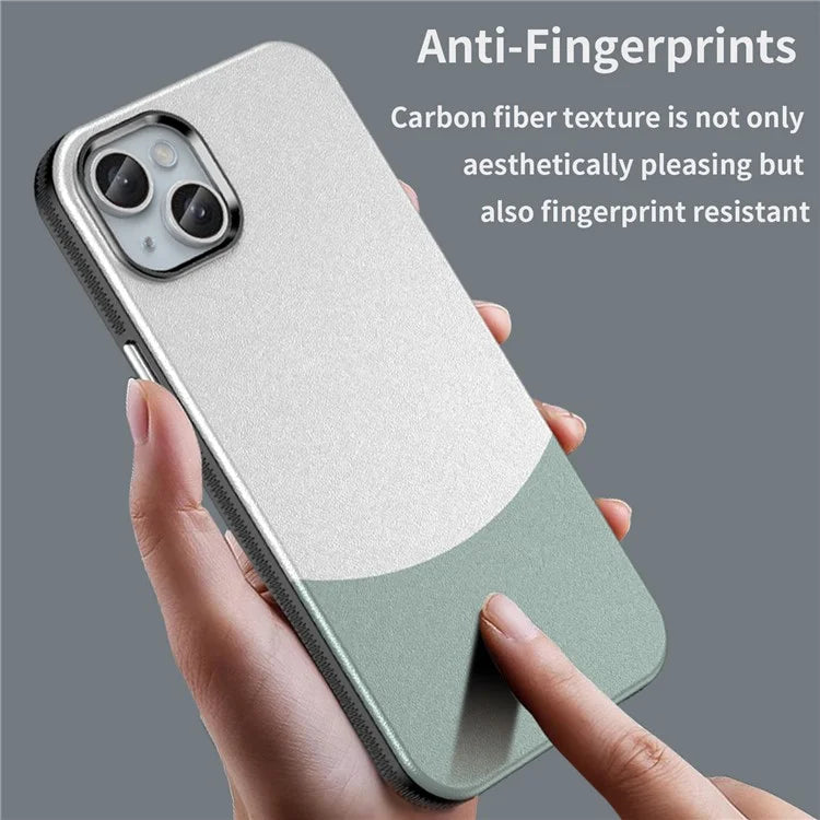 For iPhone 14 Plus Magnetic Case Leather Soft Feel Back Cover Metal Buttons Camera Bezel Bump