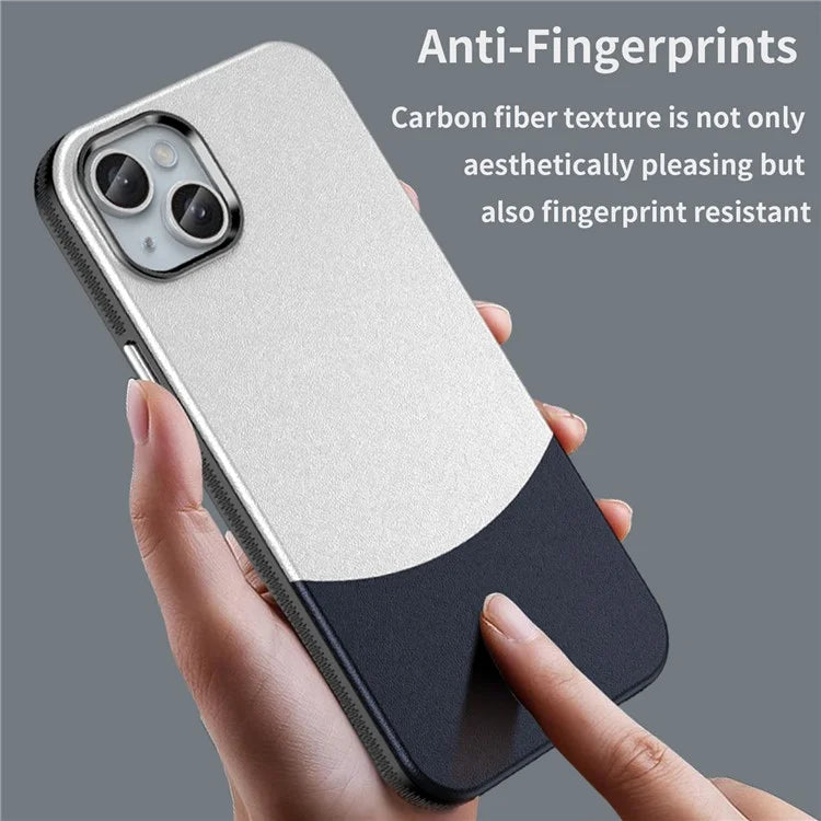 For iPhone 14 Plus Magnetic Case Leather Soft Feel Back Cover Metal Buttons Camera Bezel Bump