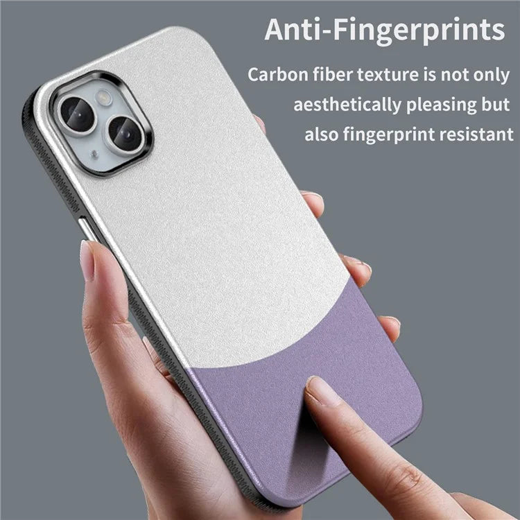 For iPhone 14 Plus Magnetic Case Leather Soft Feel Back Cover Metal Buttons Camera Bezel Bump
