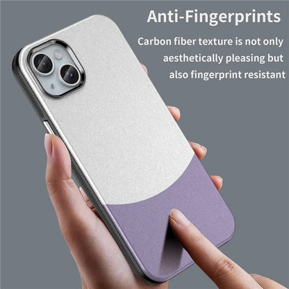 For iPhone 14 Plus Magnetic Case Leather Soft Feel Back Cover Metal Buttons Camera Bezel Bump