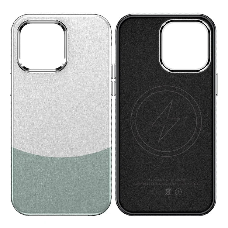 For iPhone 14 Pro Max Case Leather+PC+TPU Phone Cover Compatible with MagSafe