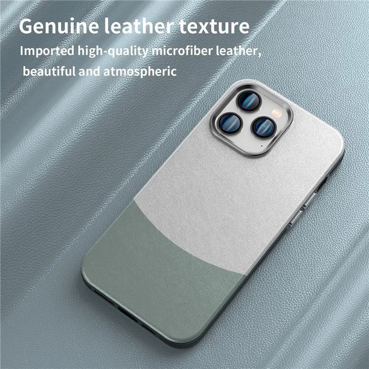 For iPhone 14 Pro Max Case Leather+PC+TPU Phone Cover Compatible with MagSafe