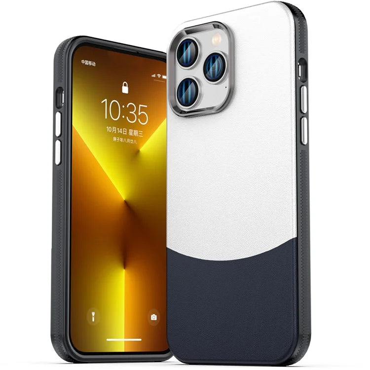 For iPhone 14 Pro Max Case Leather+PC+TPU Phone Cover Compatible with MagSafe