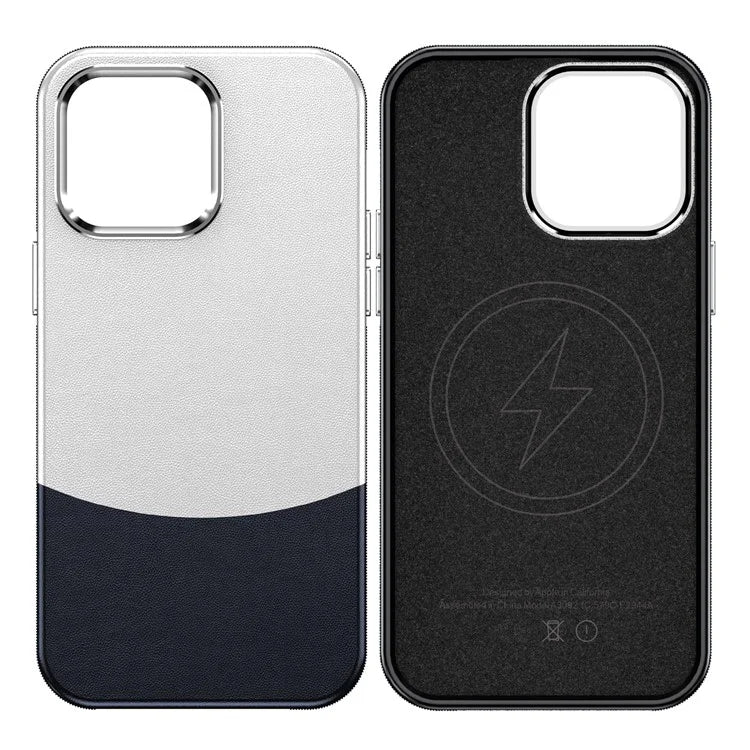 For iPhone 14 Pro Max Case Leather+PC+TPU Phone Cover Compatible with MagSafe