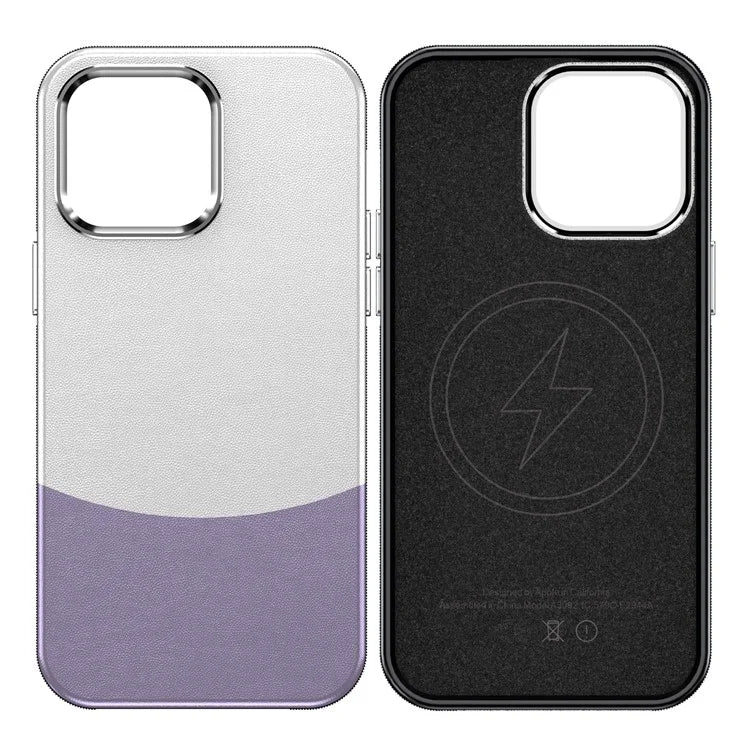 For iPhone 14 Pro Max Case Leather+PC+TPU Phone Cover Compatible with MagSafe