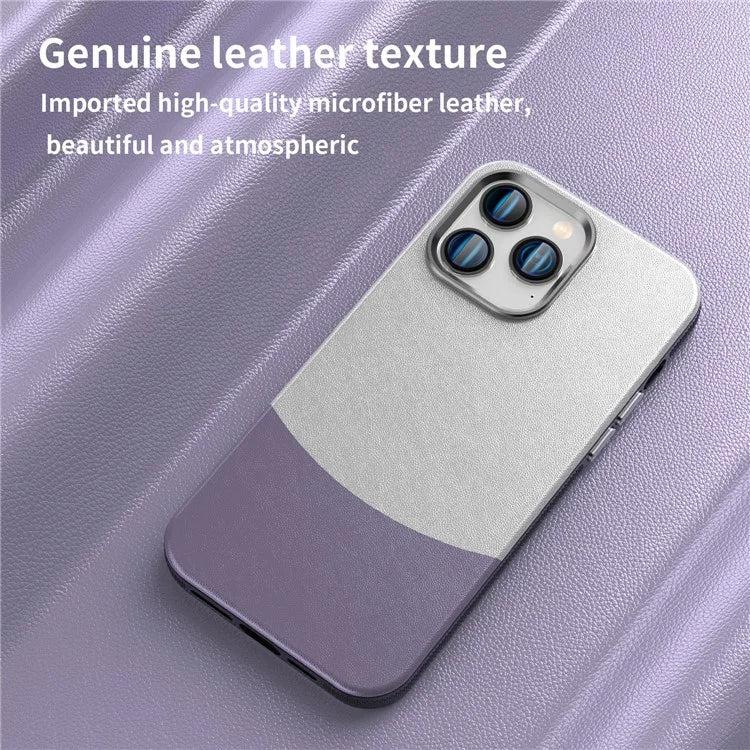 For iPhone 14 Pro Max Case Leather+PC+TPU Phone Cover Compatible with MagSafe