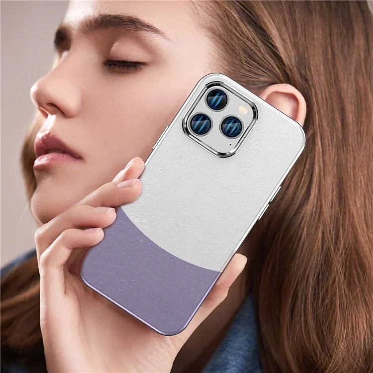 For iPhone 14 Pro Max Case Leather+PC+TPU Phone Cover Compatible with MagSafe