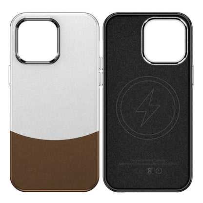 For iPhone 14 Pro Max Case Leather+PC+TPU Phone Cover Compatible with MagSafe