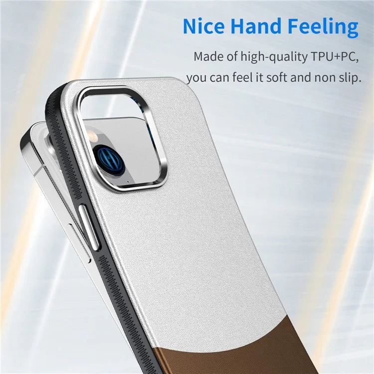For iPhone 14 Pro Max Case Leather+PC+TPU Phone Cover Compatible with MagSafe