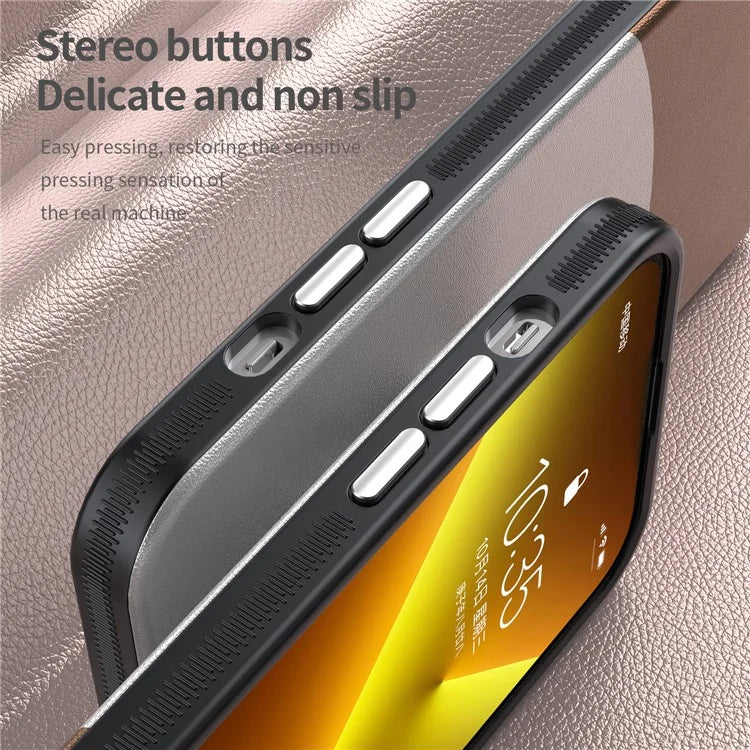 For iPhone 14 Pro Max Case Leather+PC+TPU Phone Cover Compatible with MagSafe
