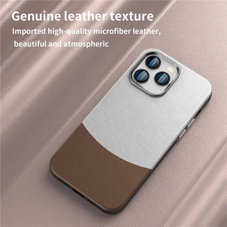 For iPhone 14 Pro Max Case Leather+PC+TPU Phone Cover Compatible with MagSafe