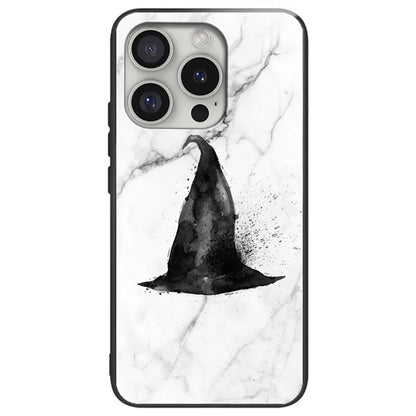 For iPhone 16 Pro Cases Tempered Glass+TPU Pattern Printing Phone Case