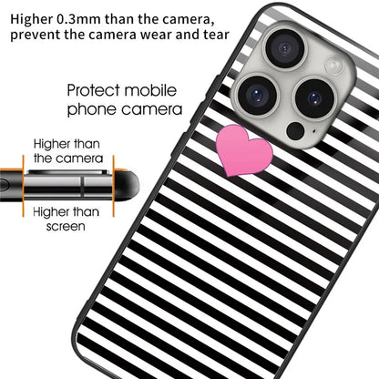 For iPhone 16 Pro Max Shockproof Case Pattern Printed Tempered Glass+TPU Phone Cover