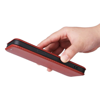 For iPhone 16 Pro Max Case Card Holder Carbon Fiber Texture Leather Phone Cover
