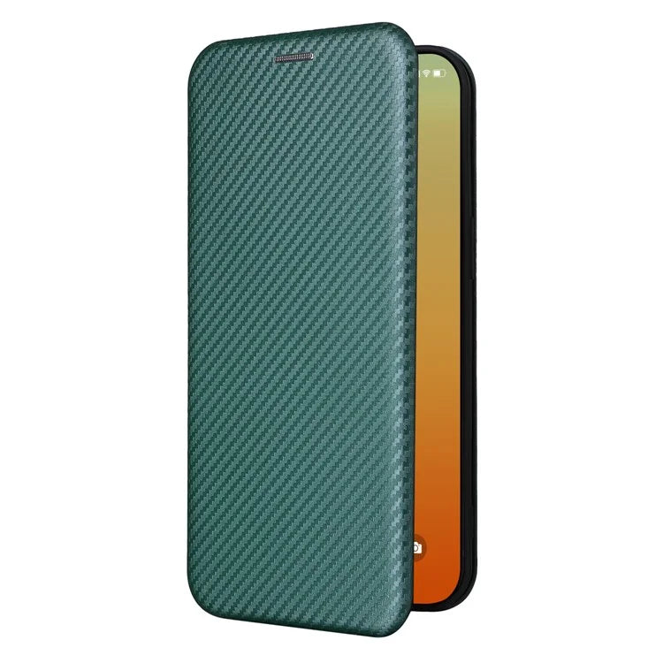 For iPhone 16 Pro Max Case Card Holder Carbon Fiber Texture Leather Phone Cover