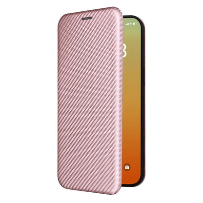 For iPhone 16 Pro Max Case Card Holder Carbon Fiber Texture Leather Phone Cover