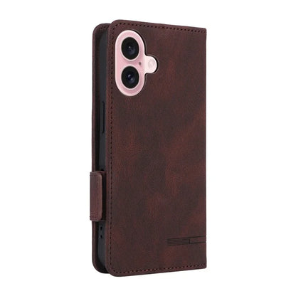 For iPhone 16 Case Hardware Decor Leather Phone Cover Card Holder Slots