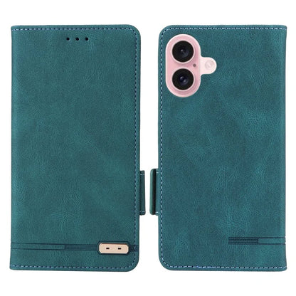 For iPhone 16 Case Hardware Decor Leather Phone Cover Card Holder Slots