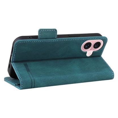 For iPhone 16 Case Hardware Decor Leather Phone Cover Card Holder Slots