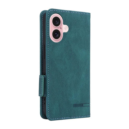 For iPhone 16 Case Hardware Decor Leather Phone Cover Card Holder Slots