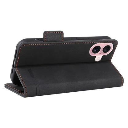 For iPhone 16 Case Hardware Decor Leather Phone Cover Card Holder Slots