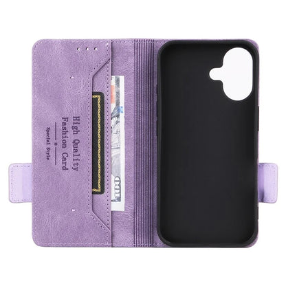 For iPhone 16 Case Hardware Decor Leather Phone Cover Card Holder Slots