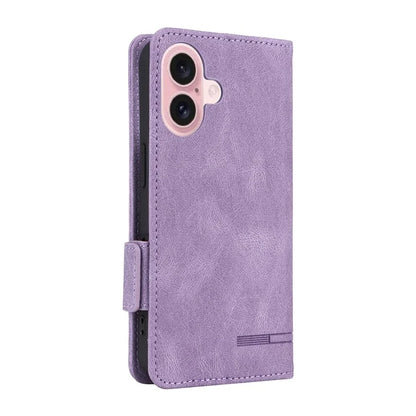 For iPhone 16 Case Hardware Decor Leather Phone Cover Card Holder Slots