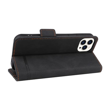 For iPhone 16 Pro Case Shockproof Stand Wallet Leather Phone Cover Hardware Decor
