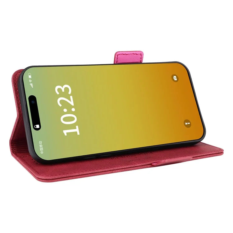 For iPhone 16 Pro Case Shockproof Stand Wallet Leather Phone Cover Hardware Decor
