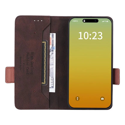 For iPhone 16 Pro Case Shockproof Stand Wallet Leather Phone Cover Hardware Decor
